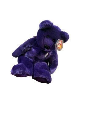 Ty big Bear princess Dianna Deep Purple - Classic Beanie buddy 14
